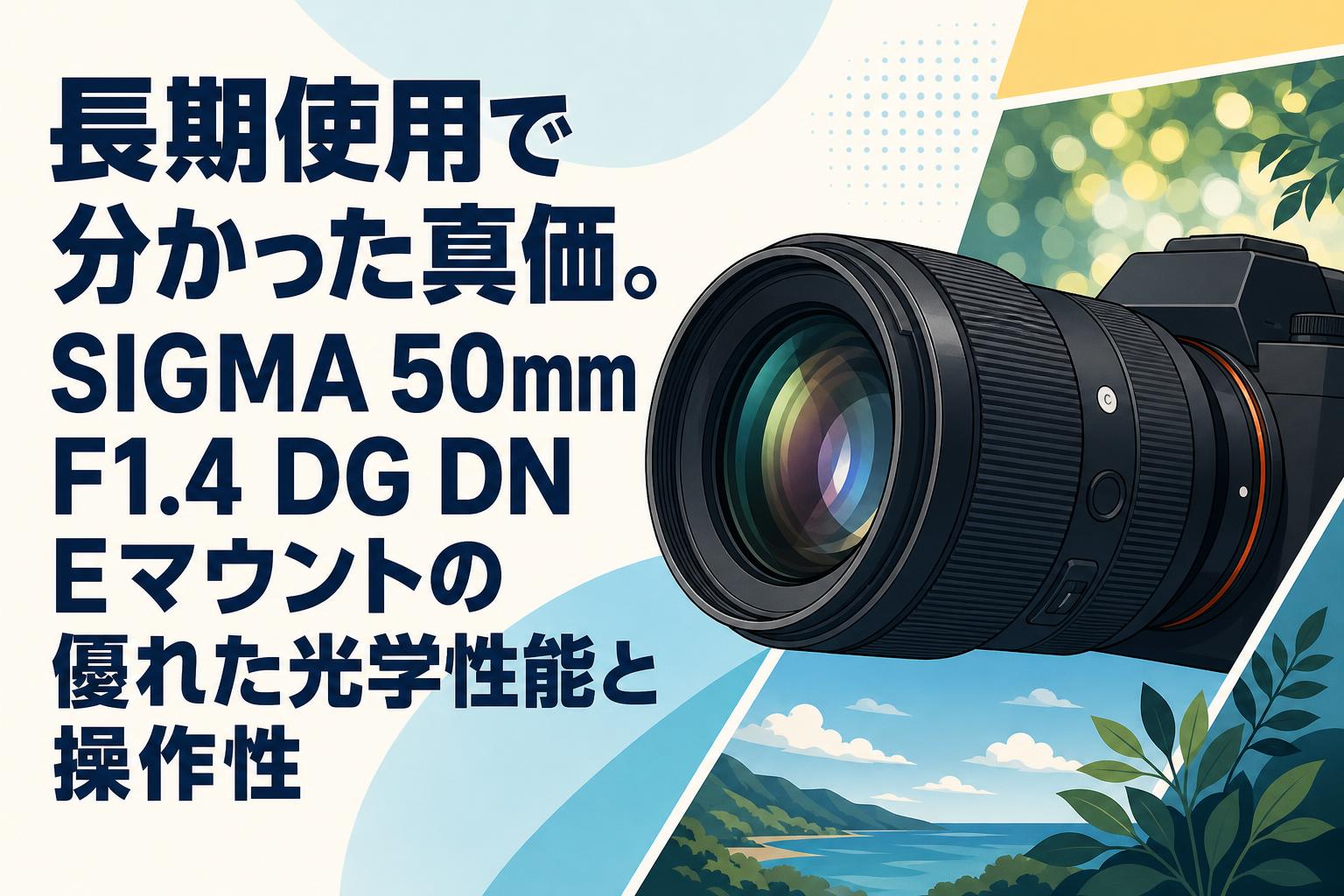 長期使用で分かった真価。SIGMA 50mm F1.4 DG DN Eマウントの優れた光学性能と操作性