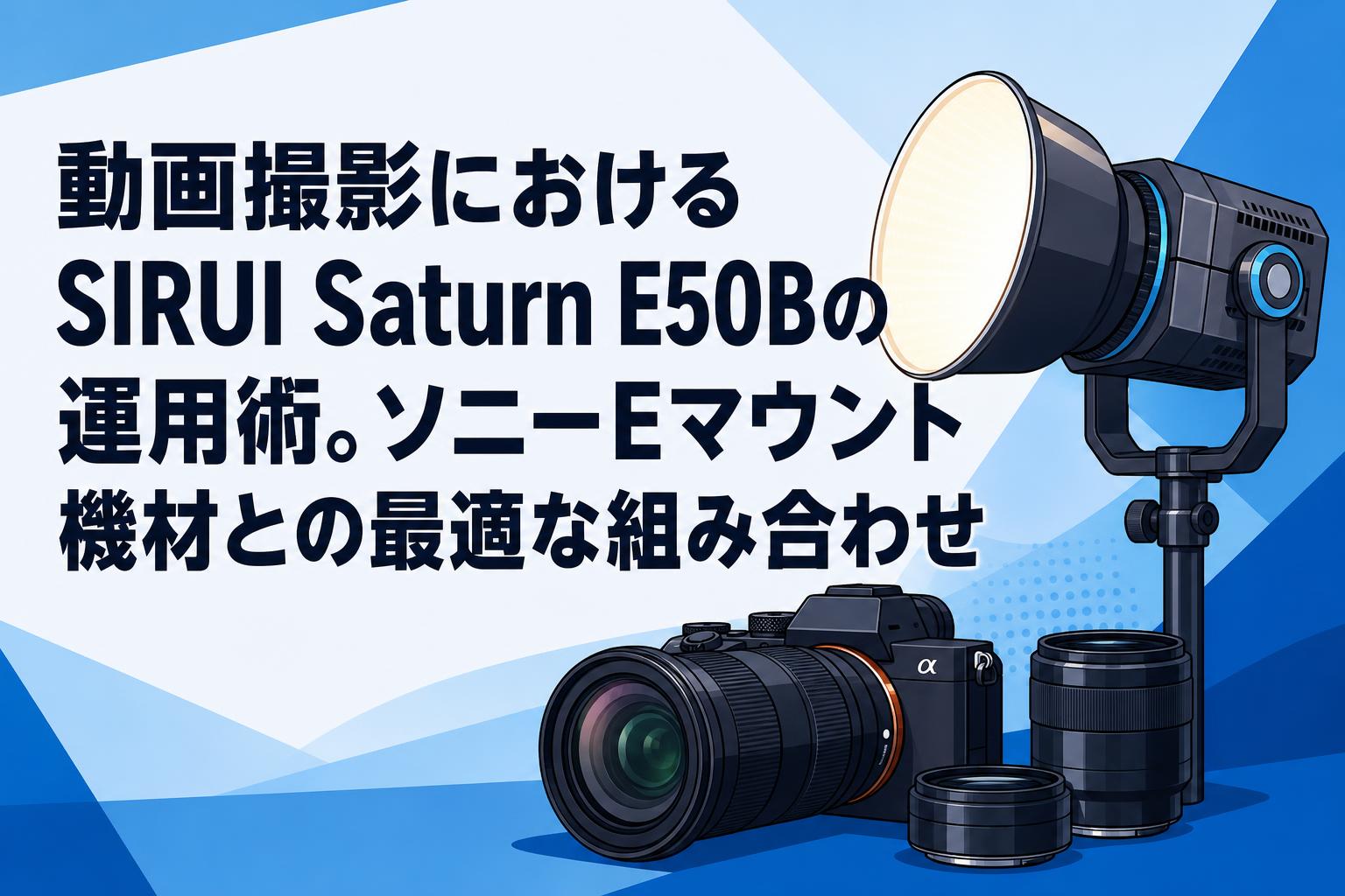 動画撮影におけるSIRUI Saturn E50Bの運用術。ソニーEマウント機材との最適な組み合わせ