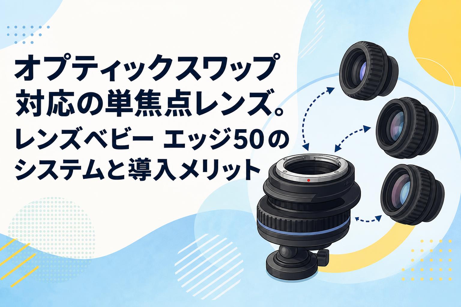 オプティックスワップ対応の単焦点レンズ。レンズベビー エッジ50のシステムと導入メリット