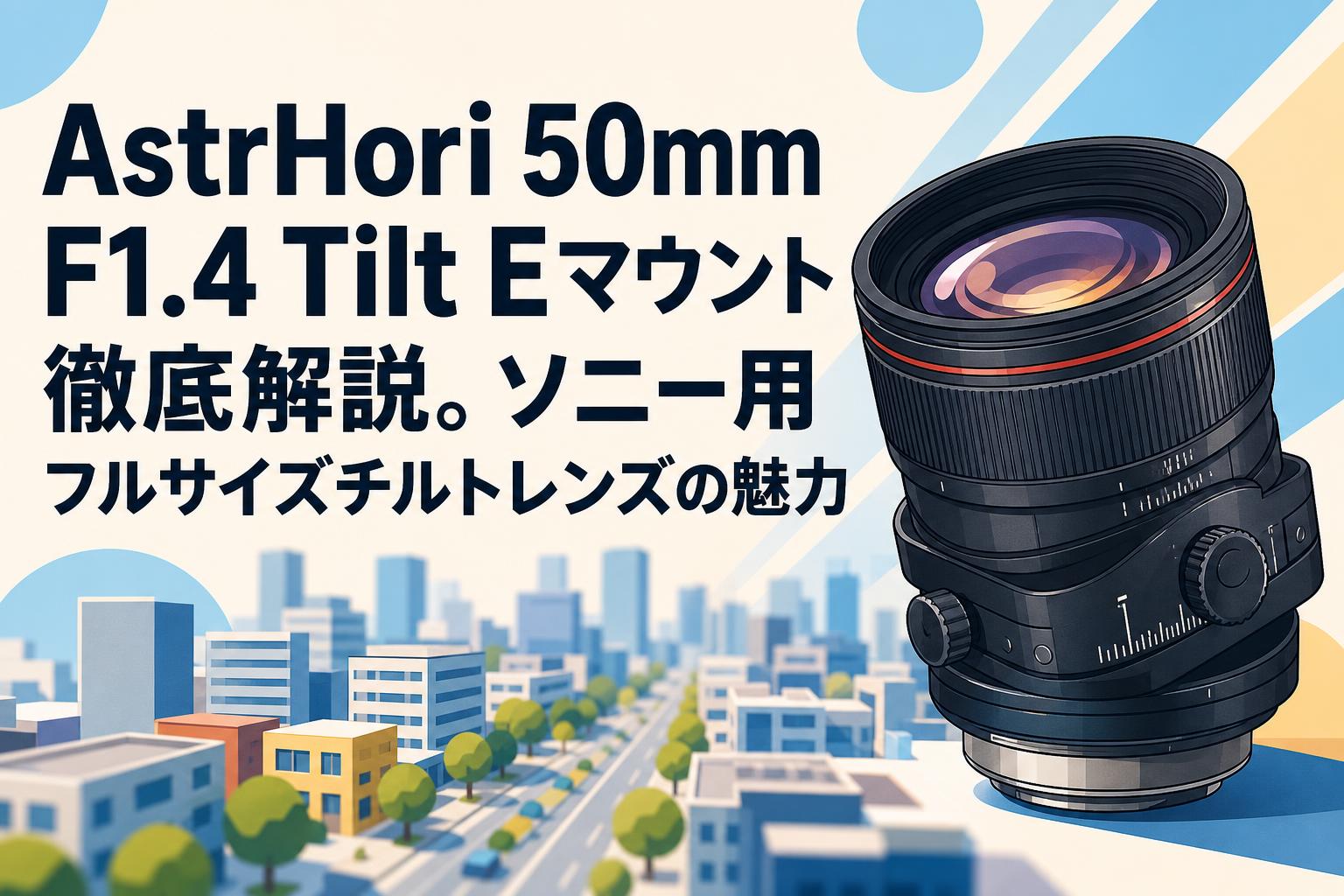 AstrHori 50mm F1.4 Tilt Eマウント徹底解説。ソニー用フルサイズチルトレンズの魅力