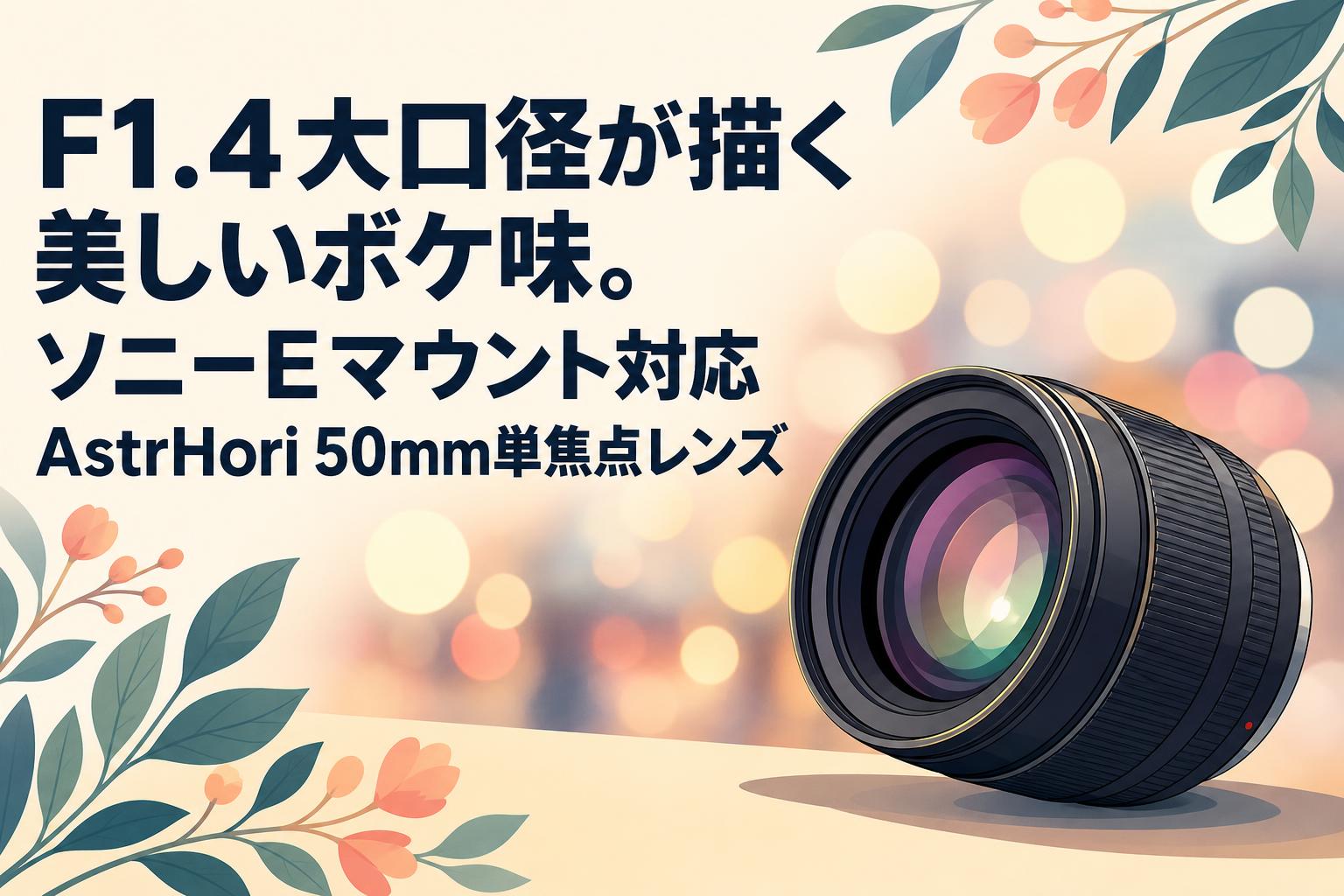 F1.4大口径が描く美しいボケ味。ソニーEマウント対応AstrHori 50mm単焦点レンズ