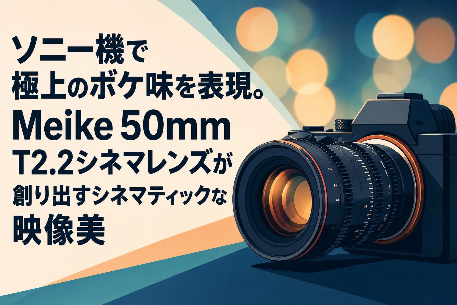 ソニー機で極上のボケ味を表現。Meike 50mm T2.2シネマレンズが創り出すシネマティックな映像美