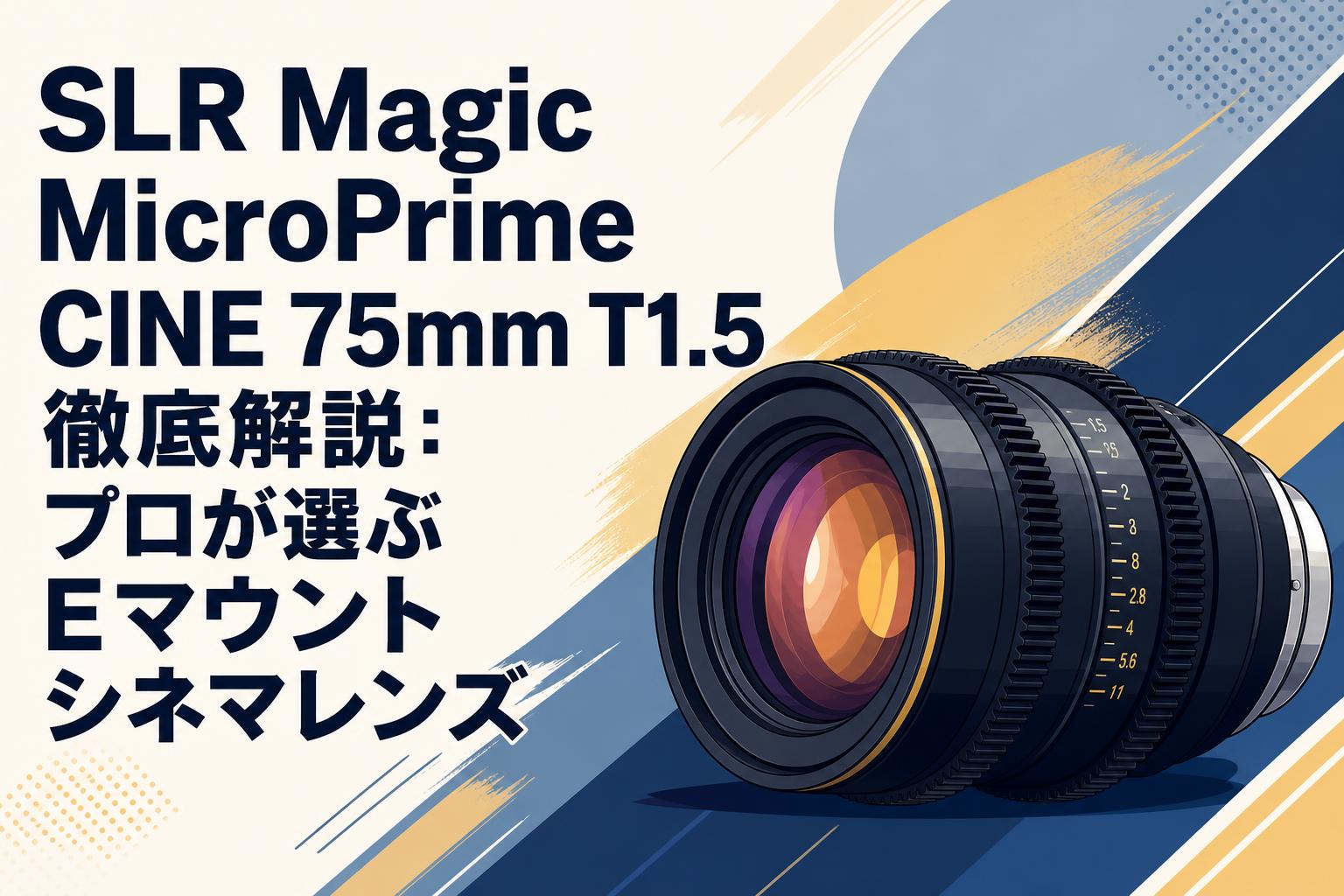 SLR Magic MicroPrime CINE 75mm T1.5徹底解説：プロが選ぶEマウントシネマレンズ