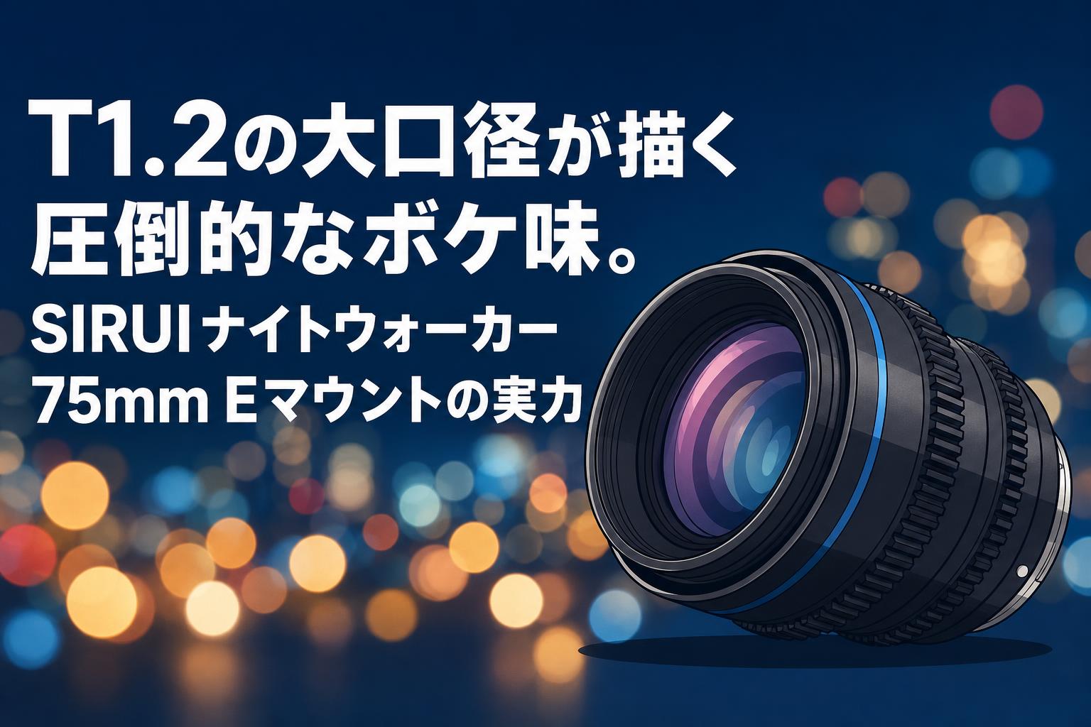 T1.2の大口径が描く圧倒的なボケ味。SIRUIナイトウォーカー75mm Eマウントの実力