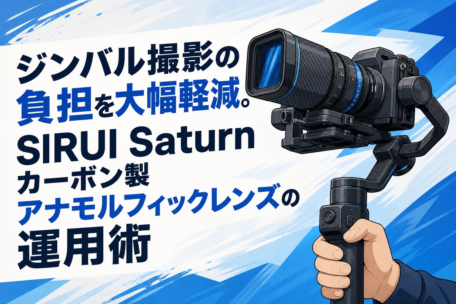 ジンバル撮影の負担を大幅軽減。SIRUI Saturnカーボン製アナモルフィックレンズの運用術