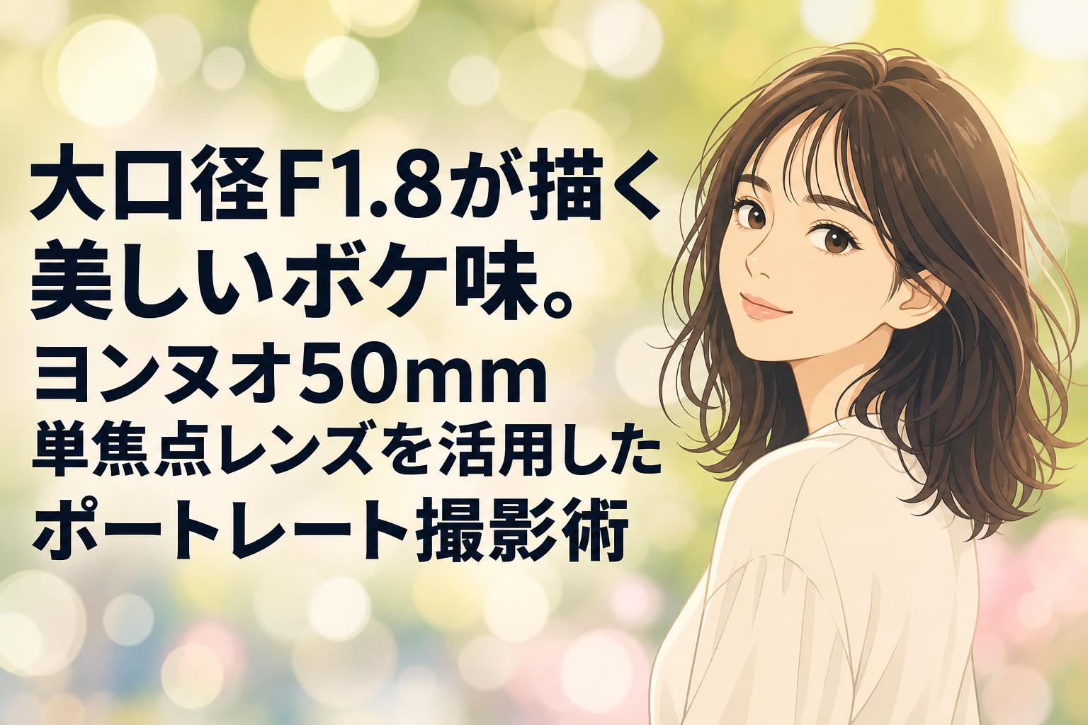 大口径F1.8が描く美しいボケ味。ヨンヌオ50mm単焦点レンズを活用したポートレート撮影術