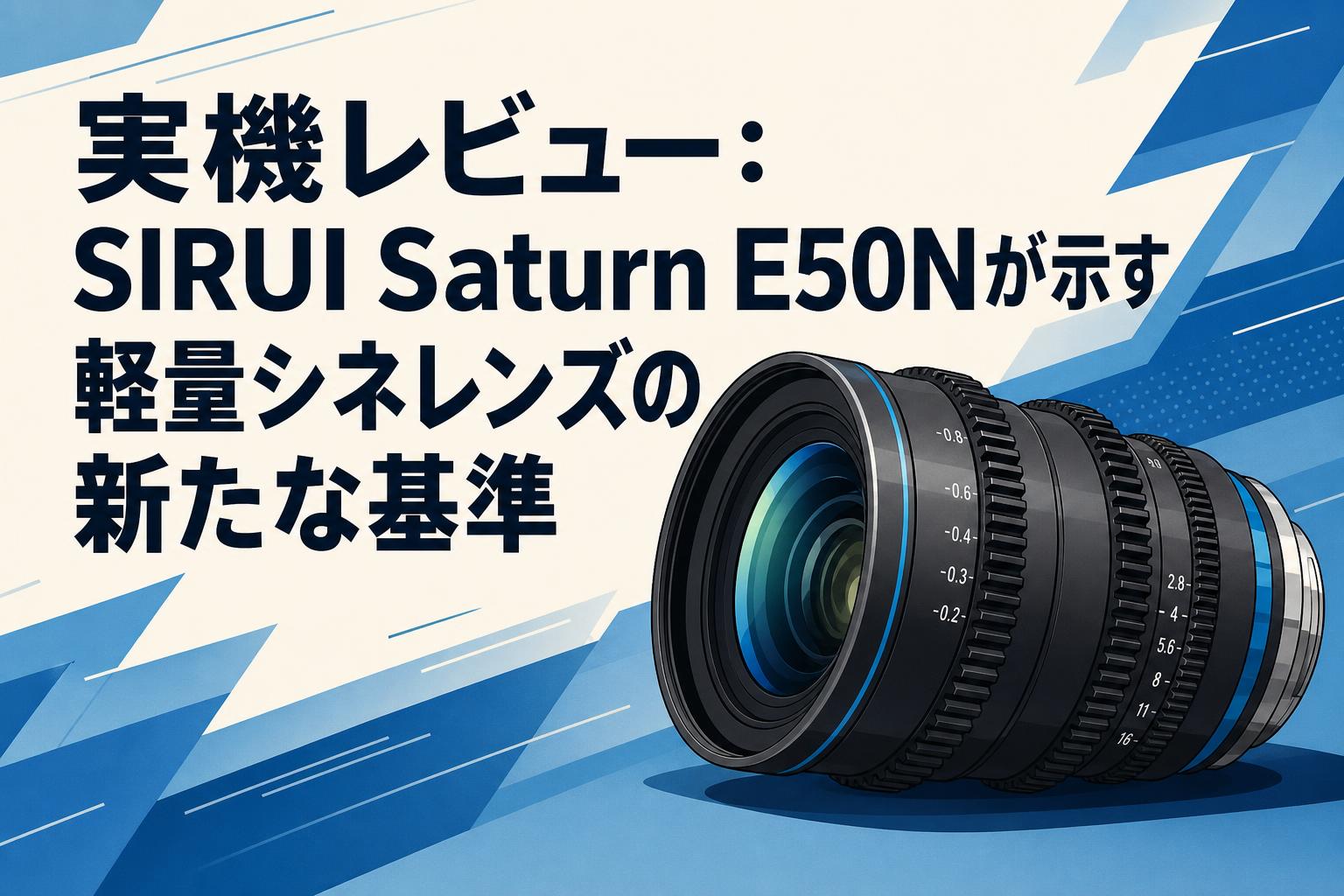 実機レビュー：SIRUI Saturn E50Nが示す軽量シネレンズの新たな基準