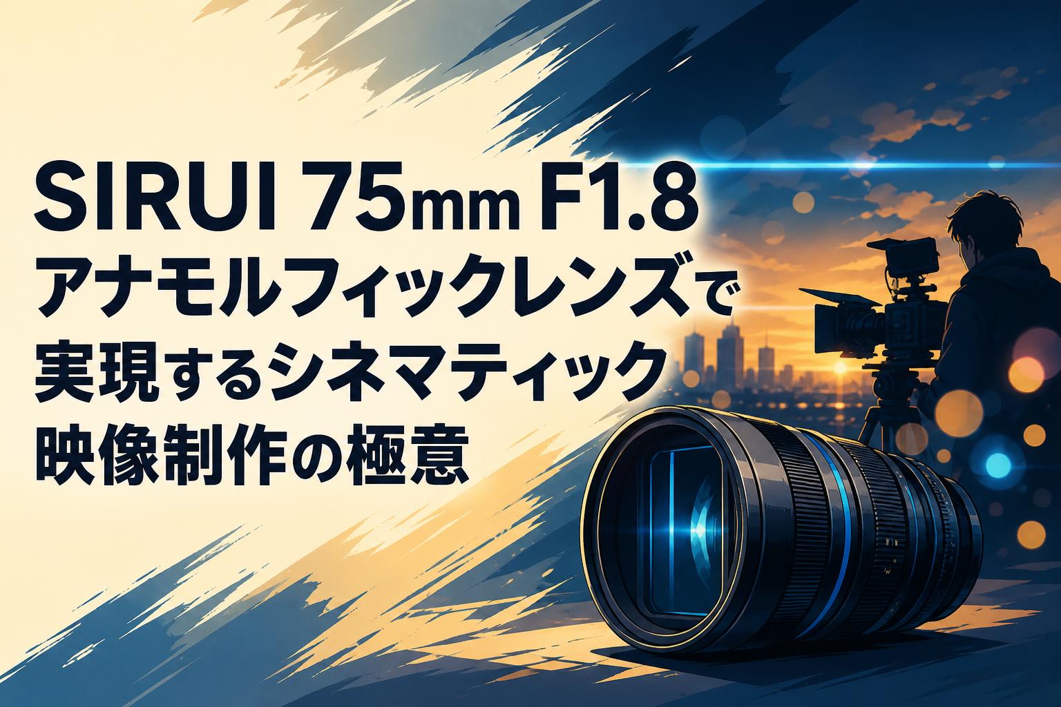 SIRUI 75mm F1.8アナモルフィックレンズで実現するシネマティック映像制作の極意