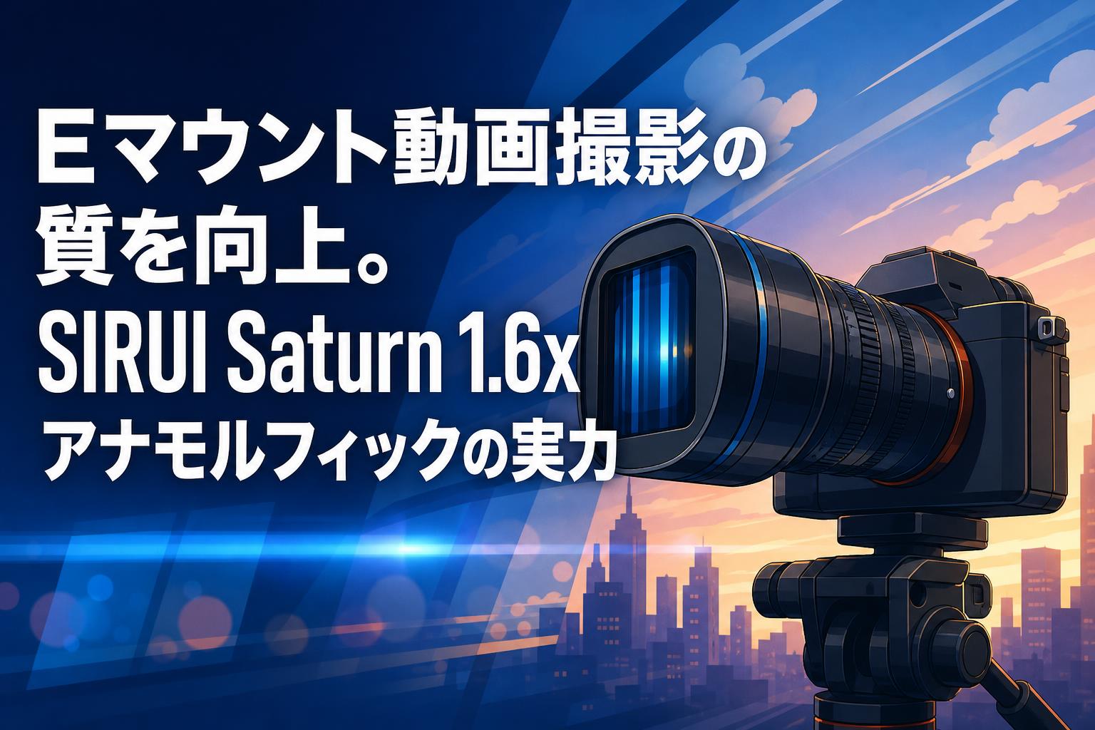 Eマウント動画撮影の質を向上。SIRUI Saturn 1.6xアナモルフィックの実力