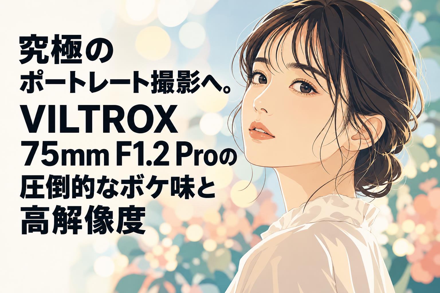 究極のポートレート撮影へ。VILTROX 75mm F1.2 Proの圧倒的なボケ味と高解像度