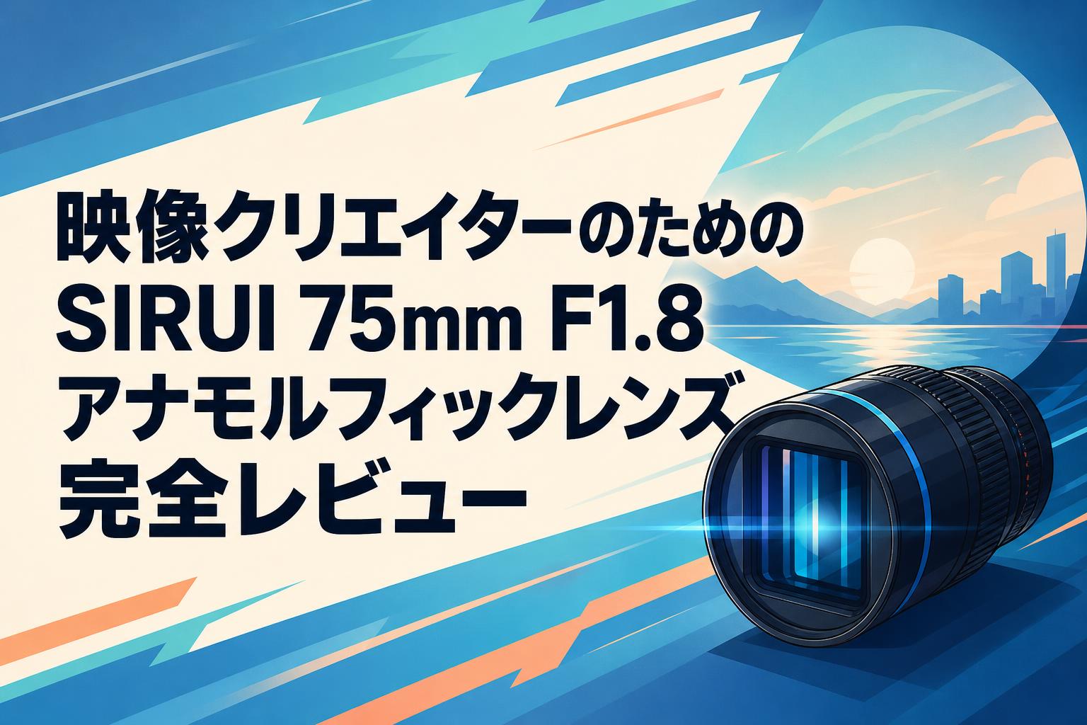 映像クリエイターのためのSIRUI 75mm F1.8アナモルフィックレンズ完全レビュー