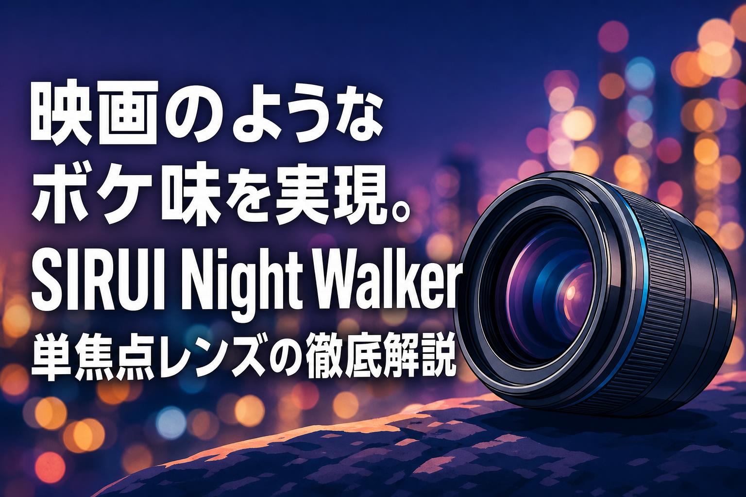 映画のようなボケ味を実現。SIRUI Night Walker単焦点レンズの徹底解説