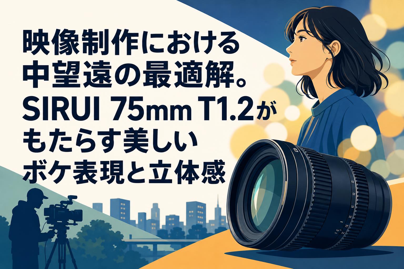 映像制作における中望遠の最適解。SIRUI 75mm T1.2がもたらす美しいボケ表現と立体感