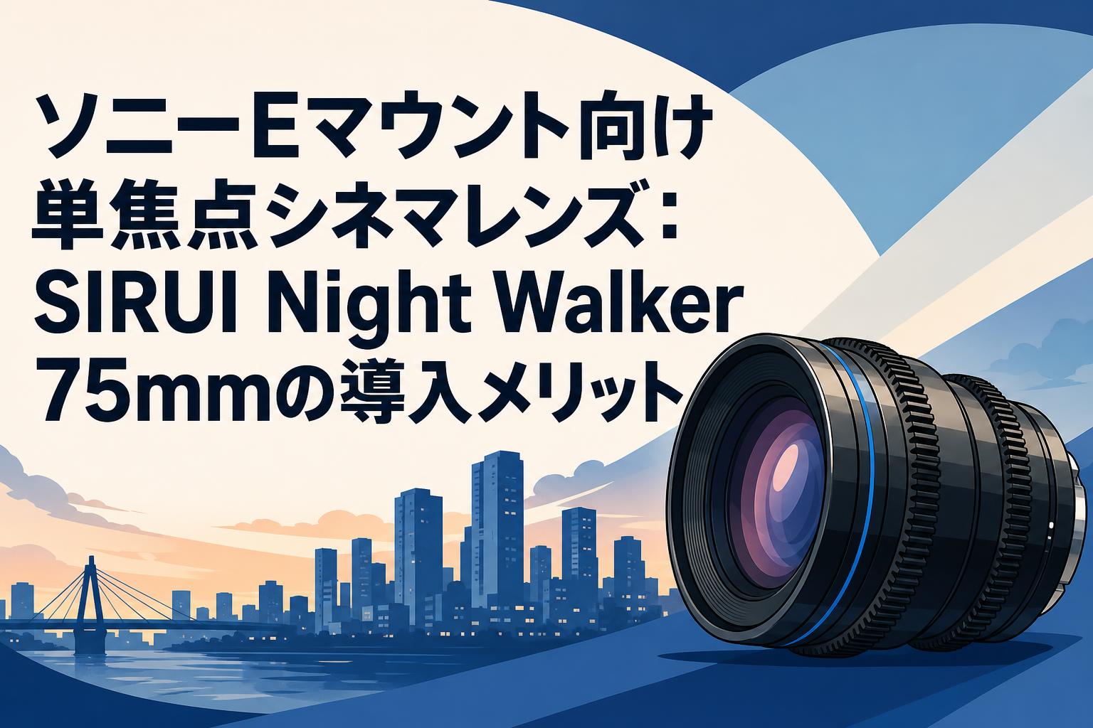 ソニーEマウント向け単焦点シネマレンズ：SIRUI Night Walker 75mmの導入メリット