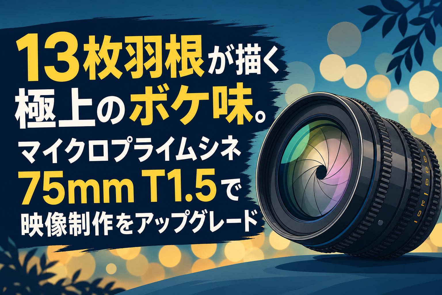 13枚羽根が描く極上のボケ味。マイクロプライムシネ75mm T1.5で映像制作をアップグレード