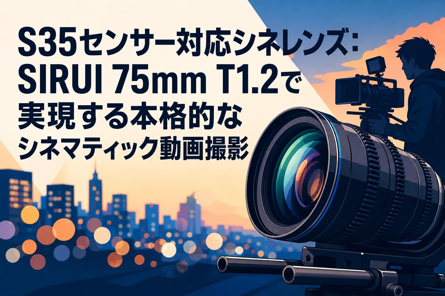 S35センサー対応シネレンズ：SIRUI 75mm T1.2で実現する本格的なシネマティック動画撮影