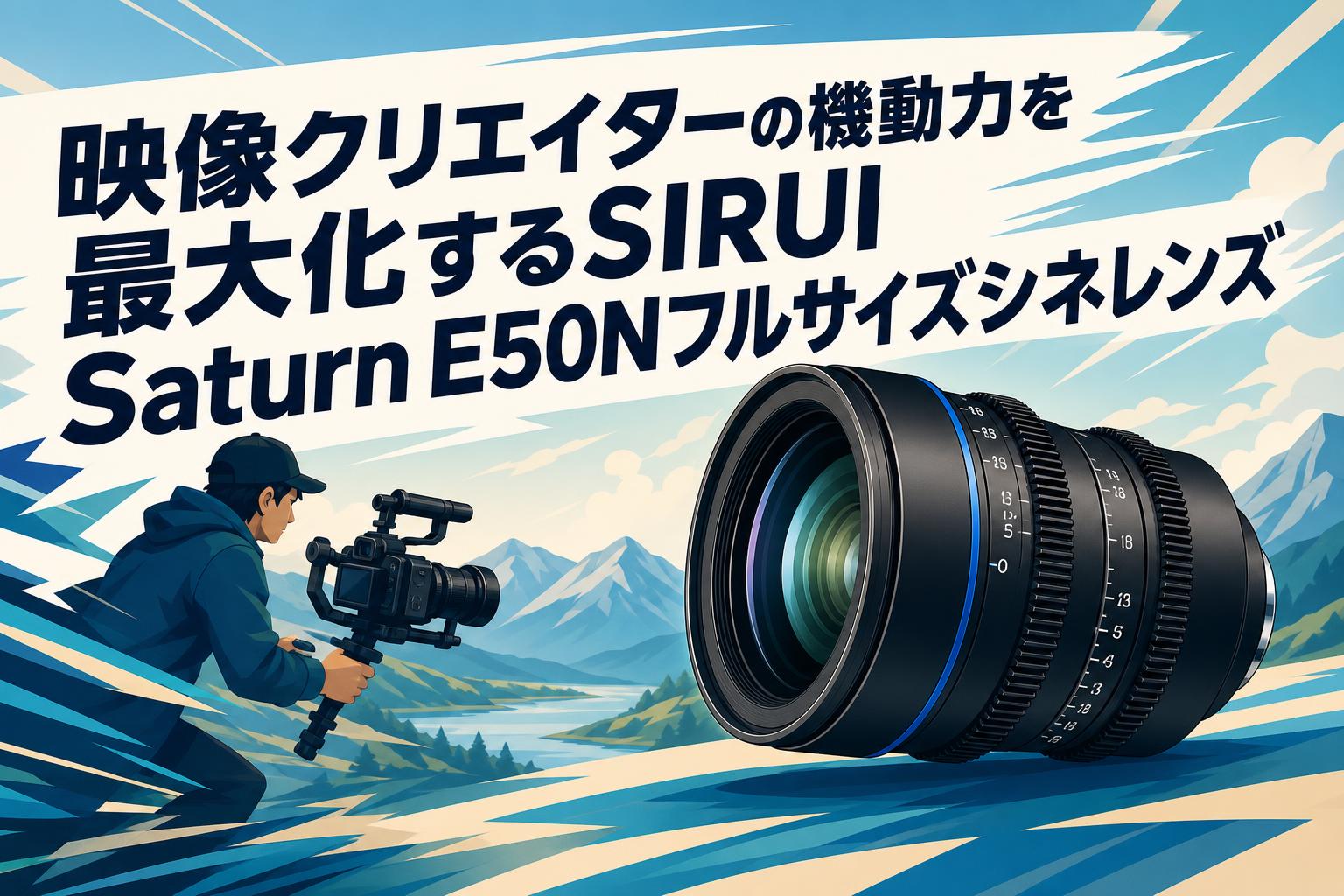 映像クリエイターの機動力を最大化するSIRUI Saturn E50Nフルサイズシネレンズ