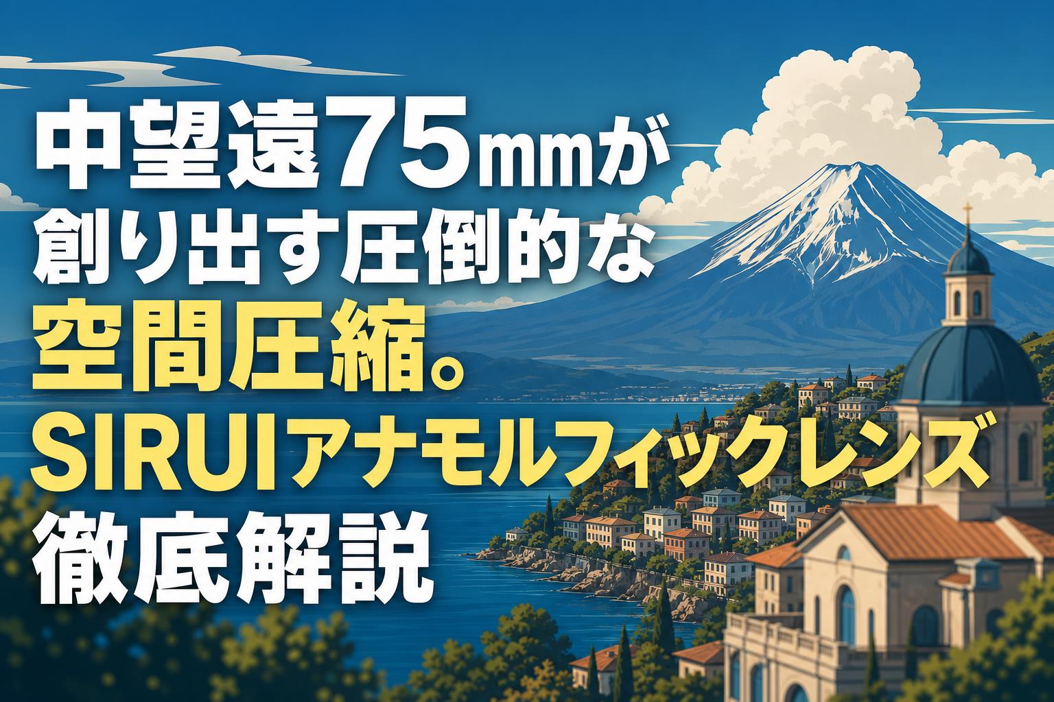 中望遠75mmが創り出す圧倒的な空間圧縮。SIRUIアナモルフィックレンズ徹底解説