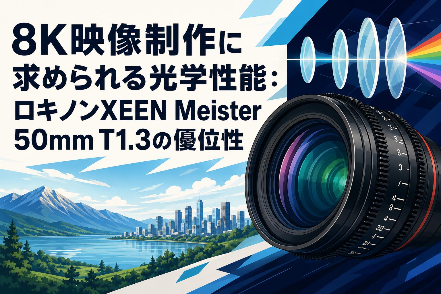 8K映像制作に求められる光学性能：ロキノンXEEN Meister 50mm T1.3の優位性