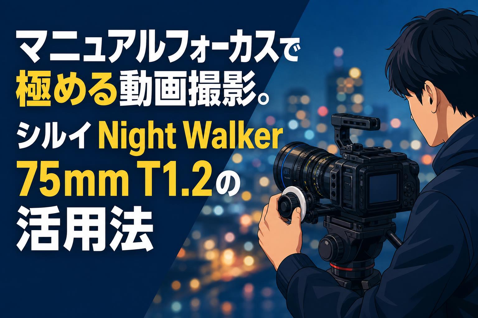 マニュアルフォーカスで極める動画撮影。シルイ Night Walker 75mm T1.2の活用法