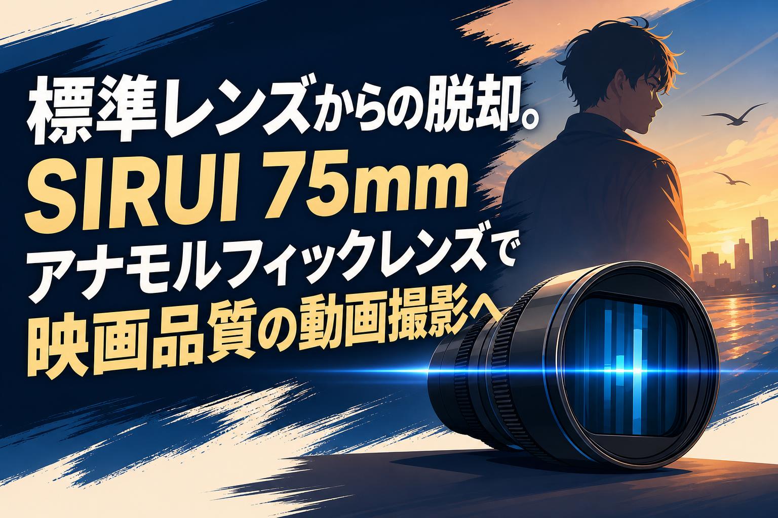 標準レンズからの脱却。SIRUI 75mmアナモルフィックレンズで映画品質の動画撮影へ