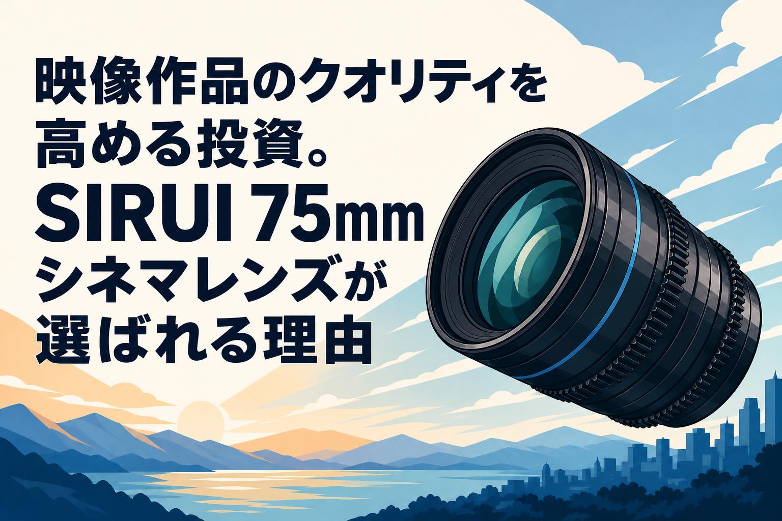 映像作品のクオリティを高める投資。SIRUI 75mmシネマレンズが選ばれる理由