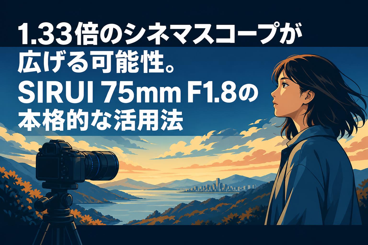 1.33倍のシネマスコープが広げる可能性。SIRUI 75mm F1.8の本格的な活用法