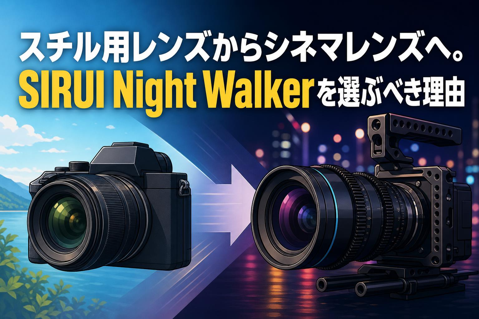 スチル用レンズからシネマレンズへ。SIRUI Night Walkerを選ぶべき理由