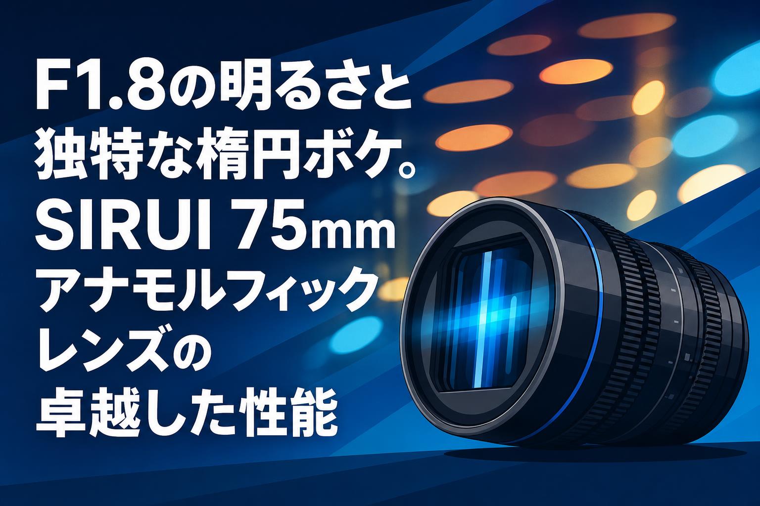 F1.8の明るさと独特な楕円ボケ。SIRUI 75mmアナモルフィックレンズの卓越した性能