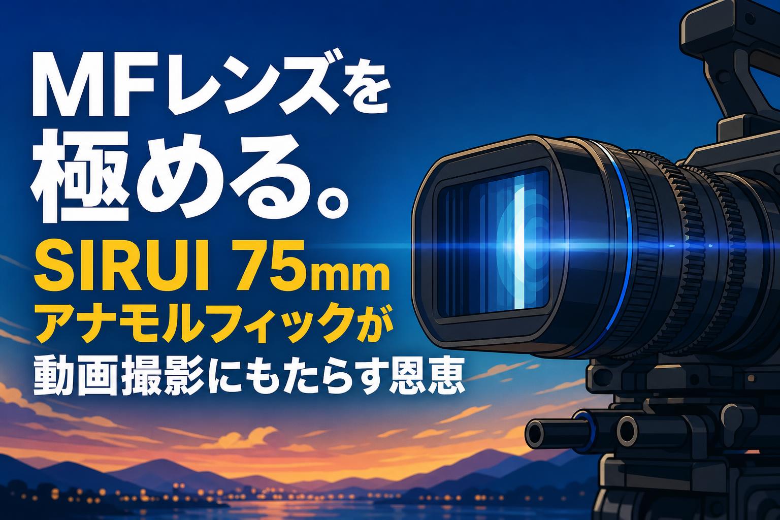 MFレンズを極める。SIRUI 75mmアナモルフィックが動画撮影にもたらす恩恵