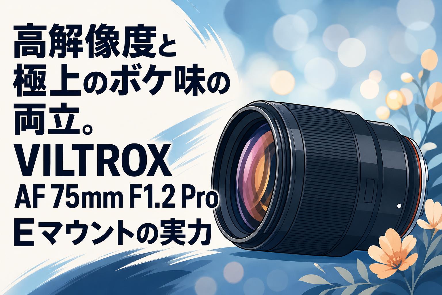 高解像度と極上のボケ味の両立。VILTROX AF 75mm F1.2 Pro Eマウントの実力
