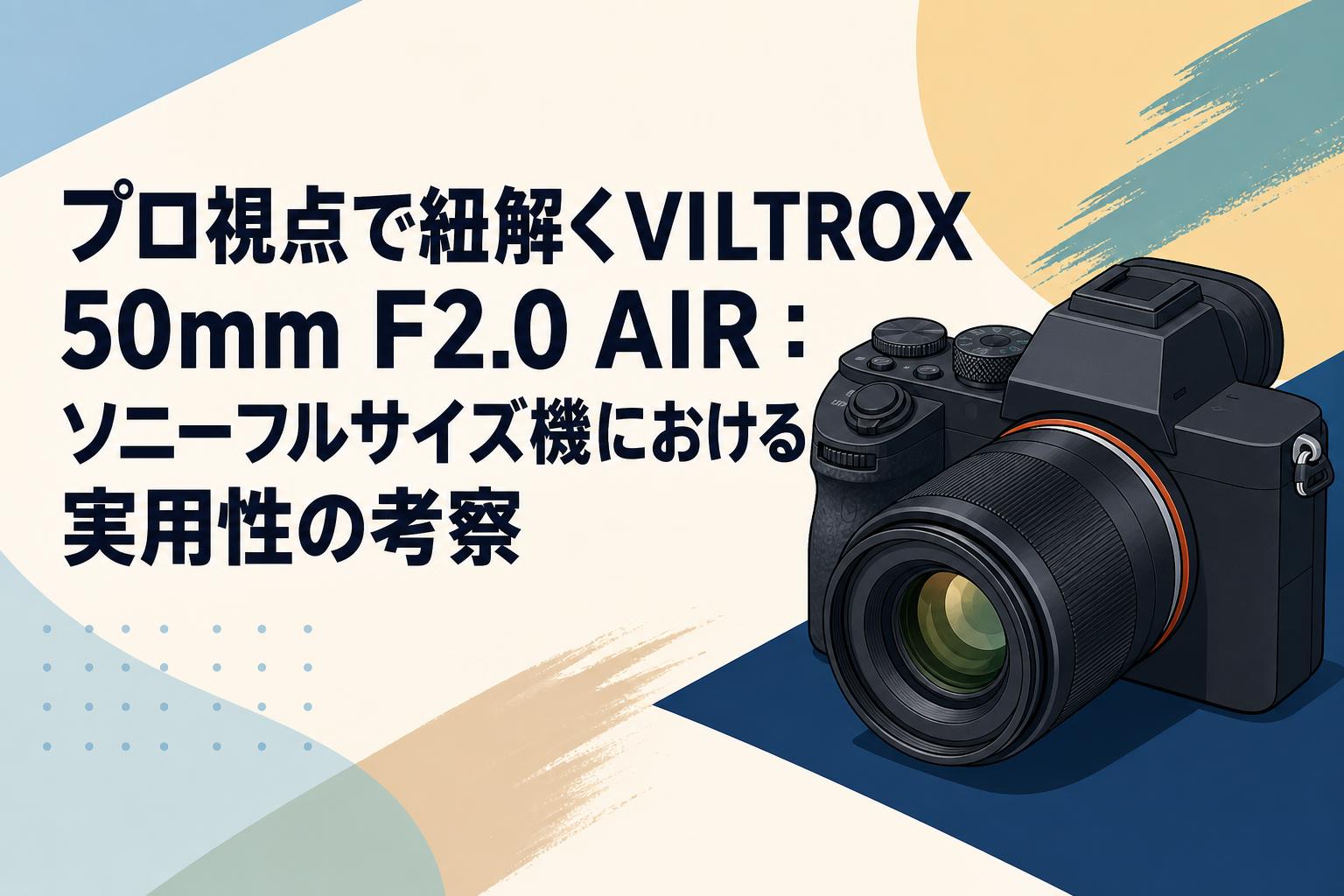 プロ視点で紐解くVILTROX 50mm F2.0 AIR：ソニーフルサイズ機における実用性の考察