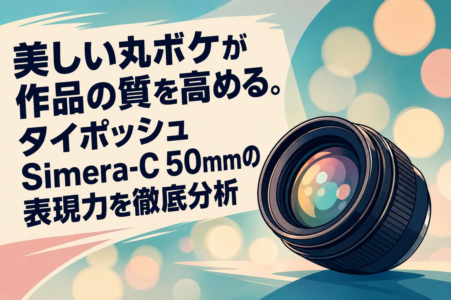 美しい丸ボケが作品の質を高める。タイポッシュ Simera-C 50mmの表現力を徹底分析