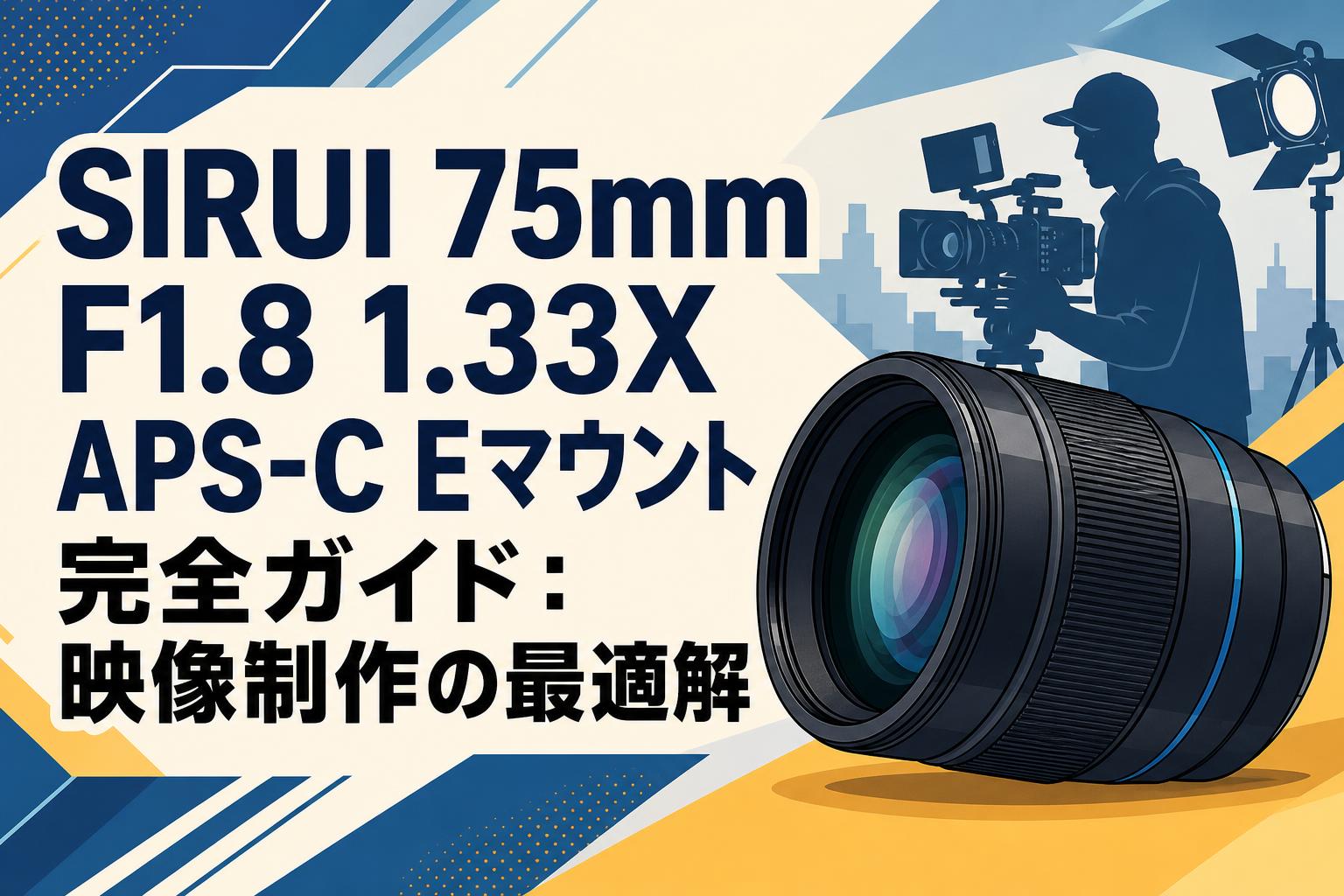 SIRUI 75mm F1.8 1.33X APS-C Eマウント完全ガイド：映像制作の最適解