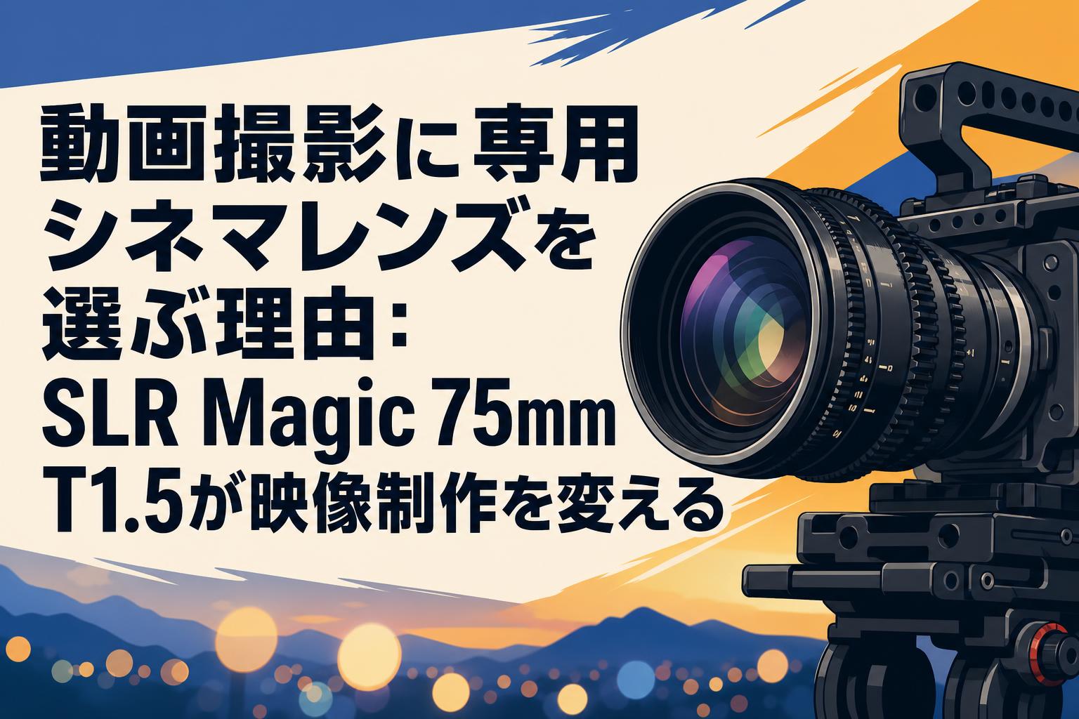 動画撮影に専用シネマレンズを選ぶ理由：SLR Magic 75mm T1.5が映像制作を変える