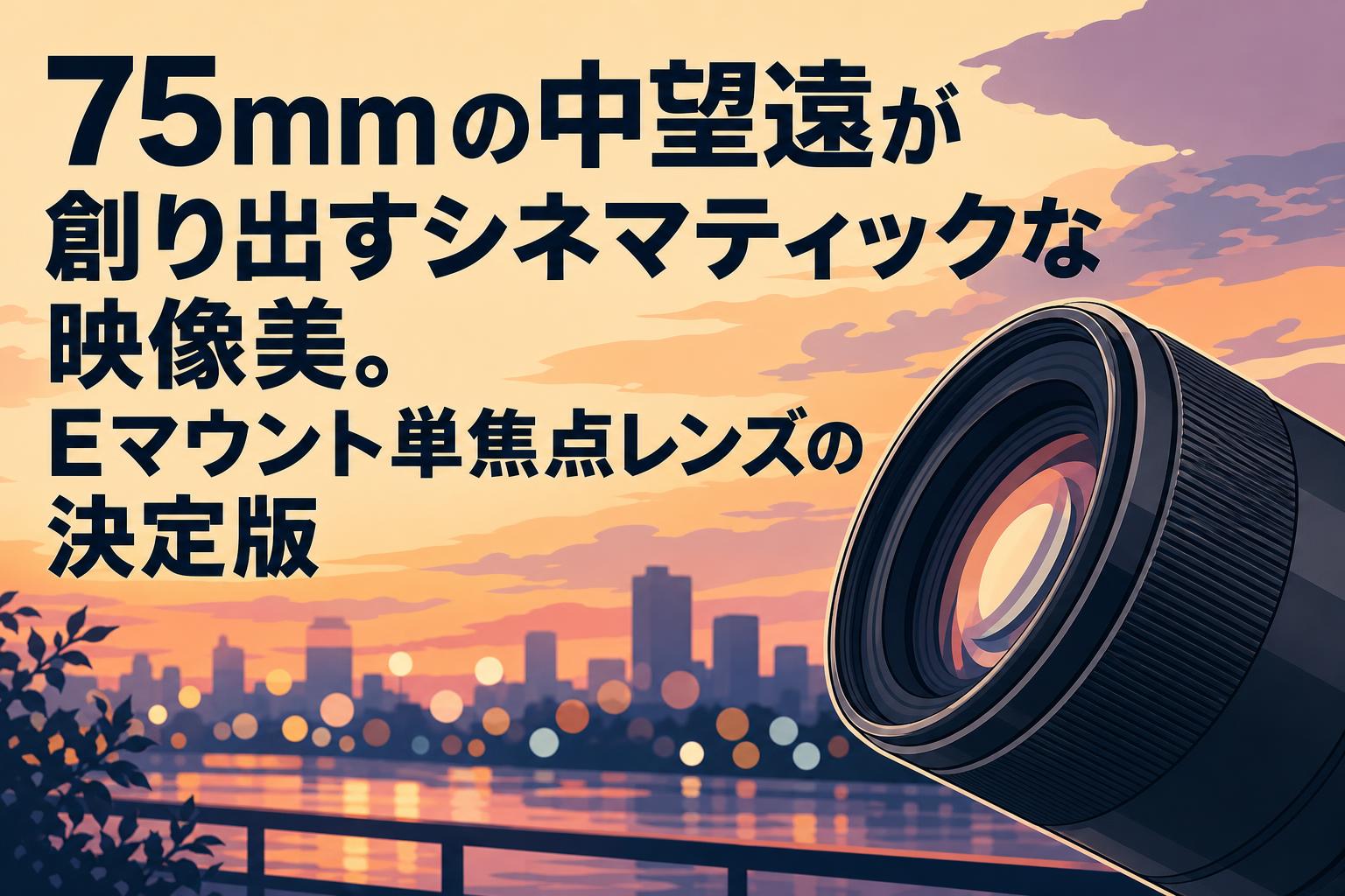 75mmの中望遠が創り出すシネマティックな映像美。Eマウント単焦点レンズの決定版