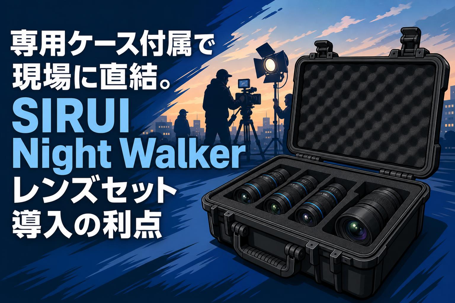 専用ケース付属で現場に直結。SIRUI Night Walkerレンズセット導入の利点