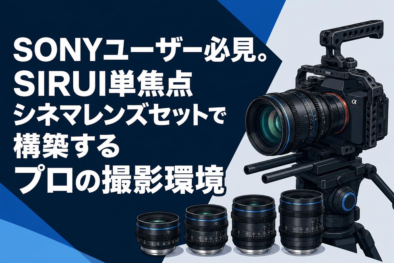 SONYユーザー必見。SIRUI単焦点シネマレンズセットで構築するプロの撮影環境