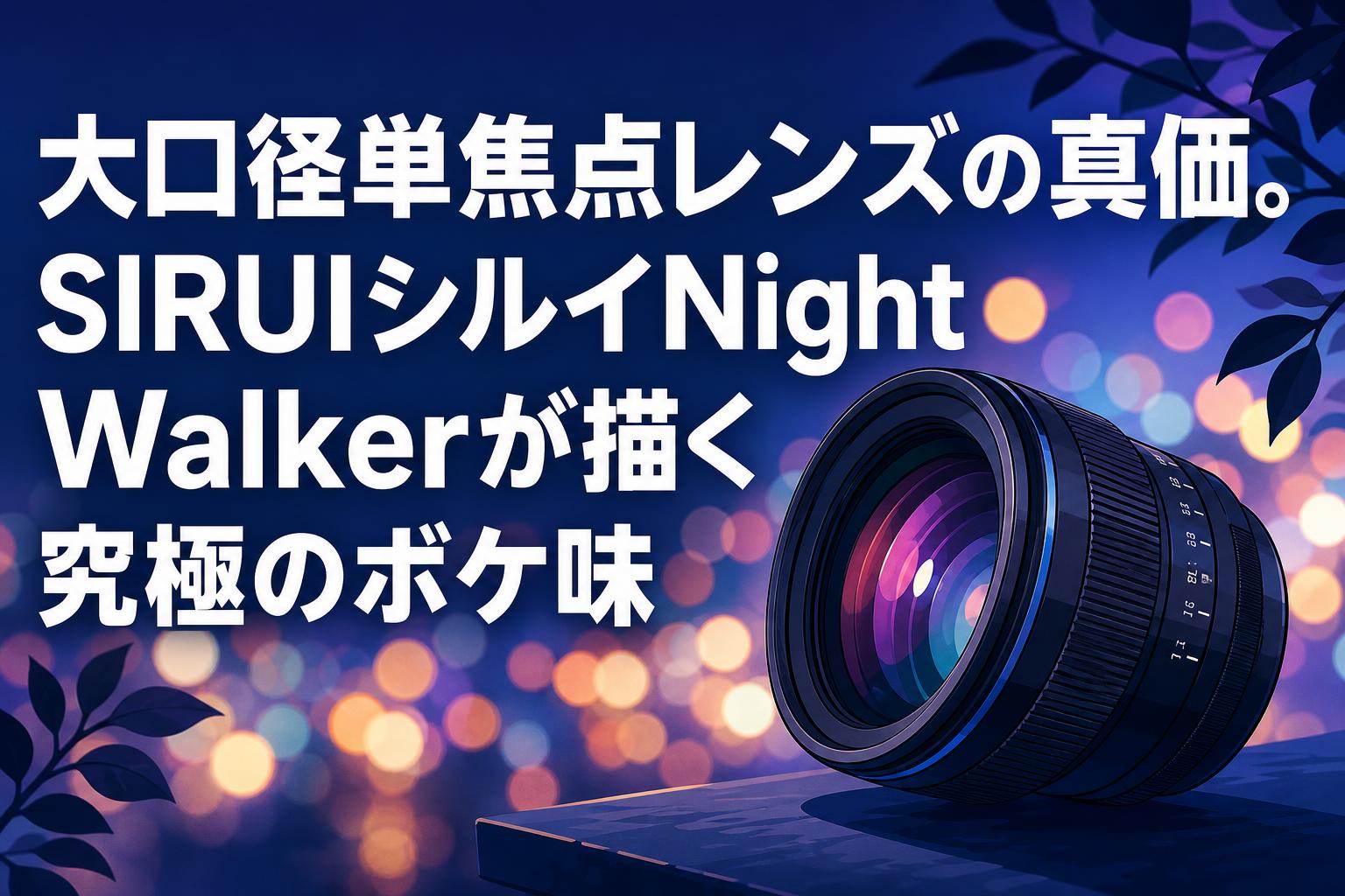 大口径単焦点レンズの真価。SIRUIシルイNight Walkerが描く究極のボケ味