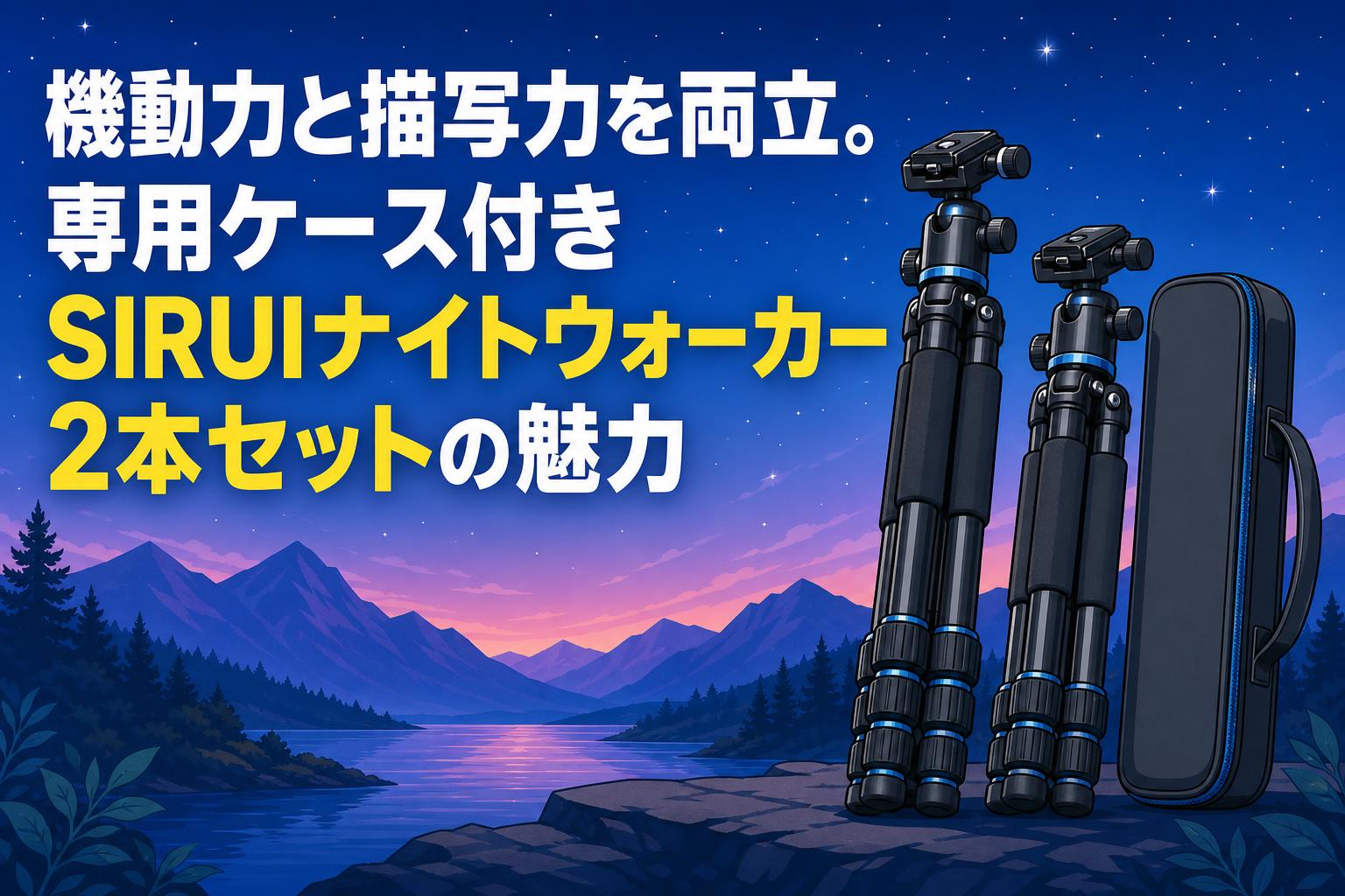 機動力と描写力を両立。専用ケース付きSIRUIナイトウォーカー2本セットの魅力