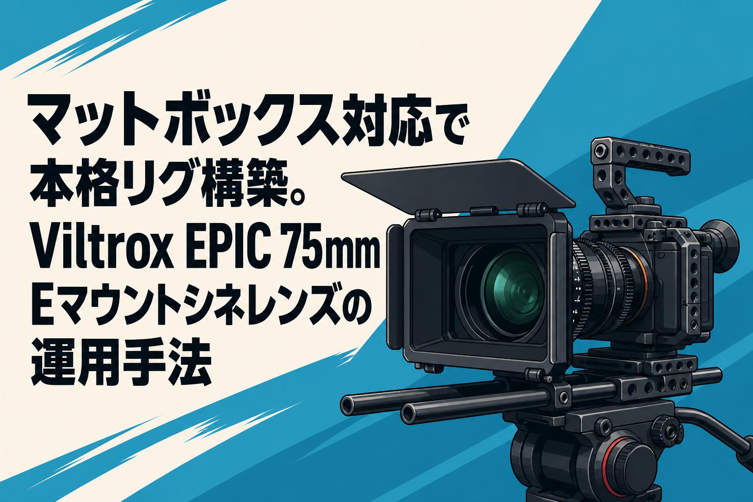 マットボックス対応で本格リグ構築。Viltrox EPIC 75mm Eマウントシネレンズの運用手法