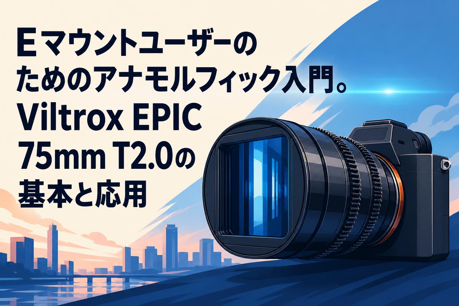 Eマウントユーザーのためのアナモルフィック入門。Viltrox EPIC 75mm T2.0の基本と応用