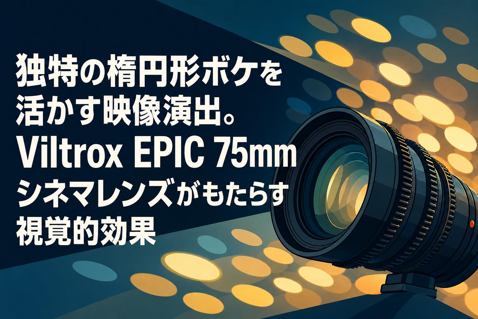 独特の楕円形ボケを活かす映像演出。Viltrox EPIC 75mmシネマレンズがもたらす視覚的効果