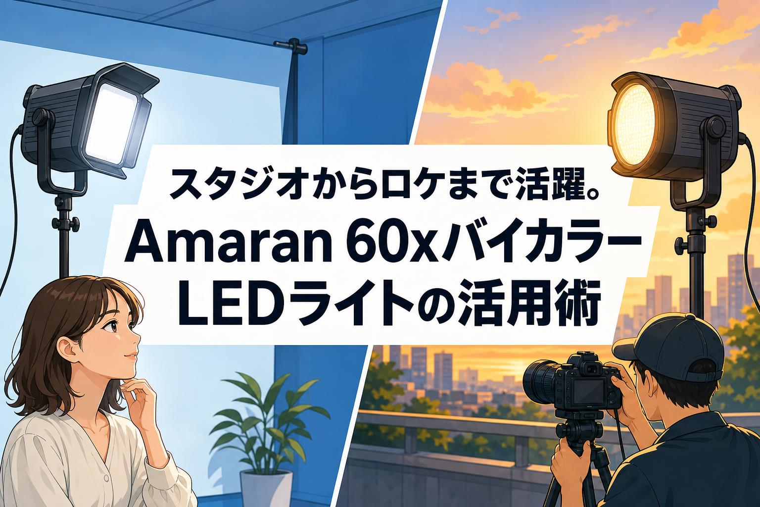 スタジオからロケまで活躍。Amaran 60xバイカラーLEDライトの活用術