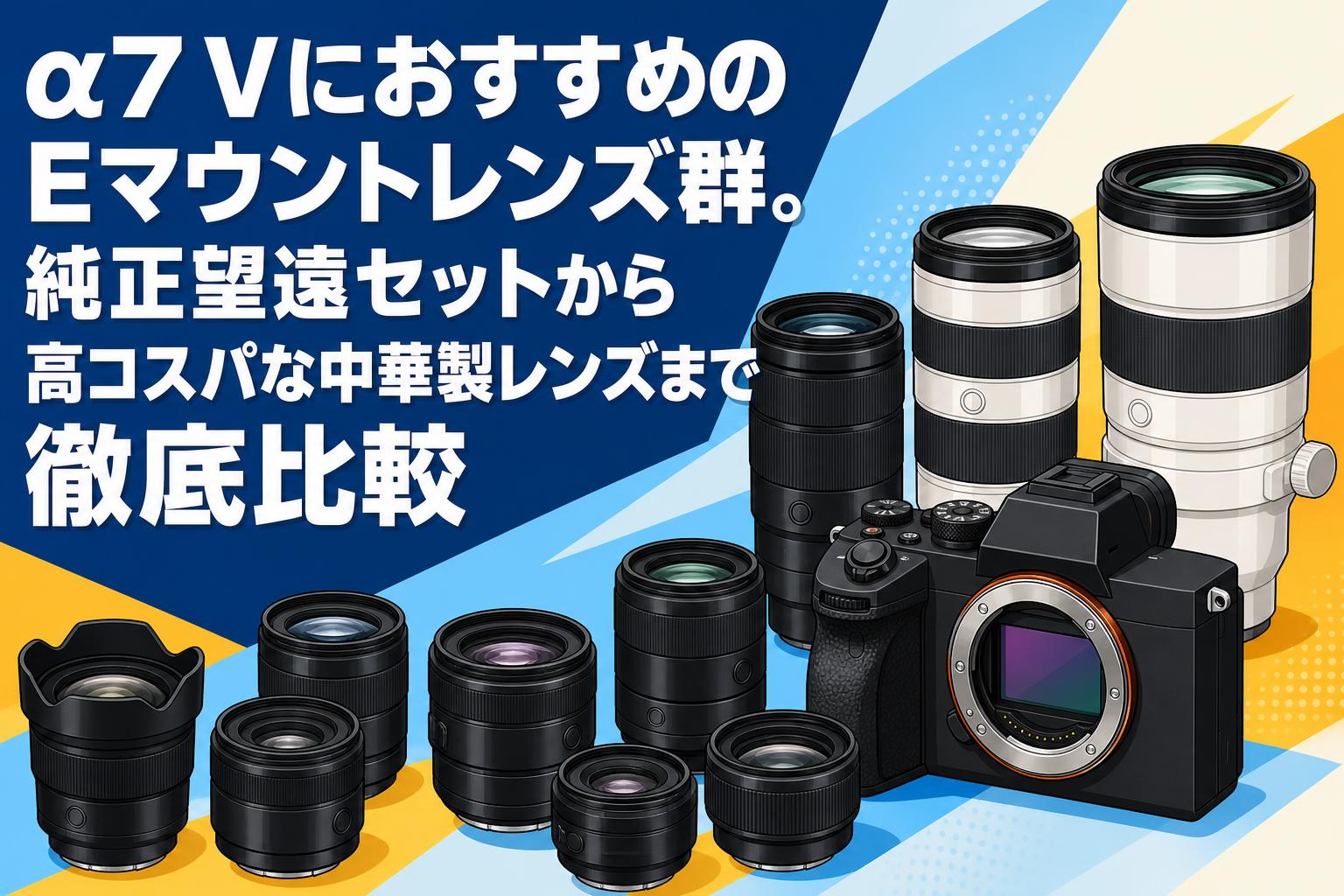 α7 VにおすすめのEマウントレンズ群。純正望遠セットから高コスパな中華製レンズまで徹底比較