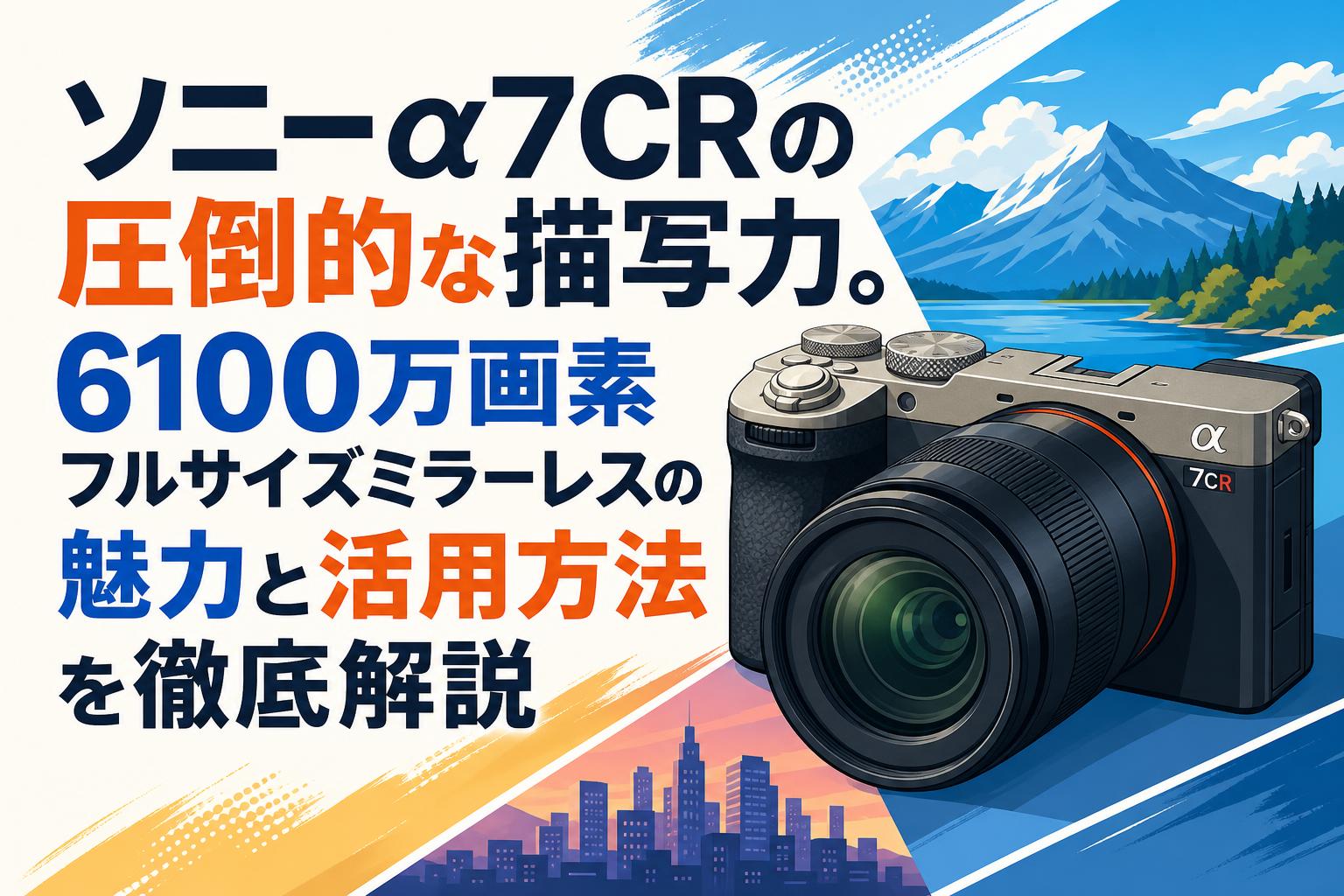 ソニーα7CRの圧倒的な描写力。6100万画素フルサイズミラーレスの魅力と活用方法を徹底解説