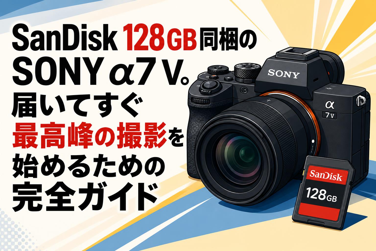 SanDisk 128GB同梱のSONY α7 V。届いてすぐ最高峰の撮影を始めるための完全ガイド