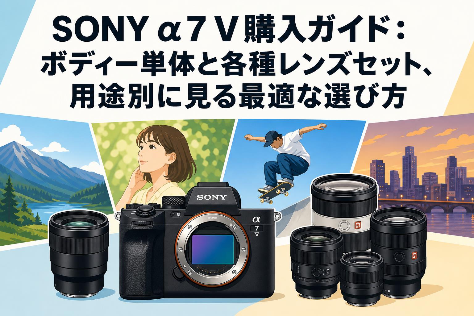 SONY α7 V購入ガイド：ボディー単体と各種レンズセット、用途別に見る最適な選び方