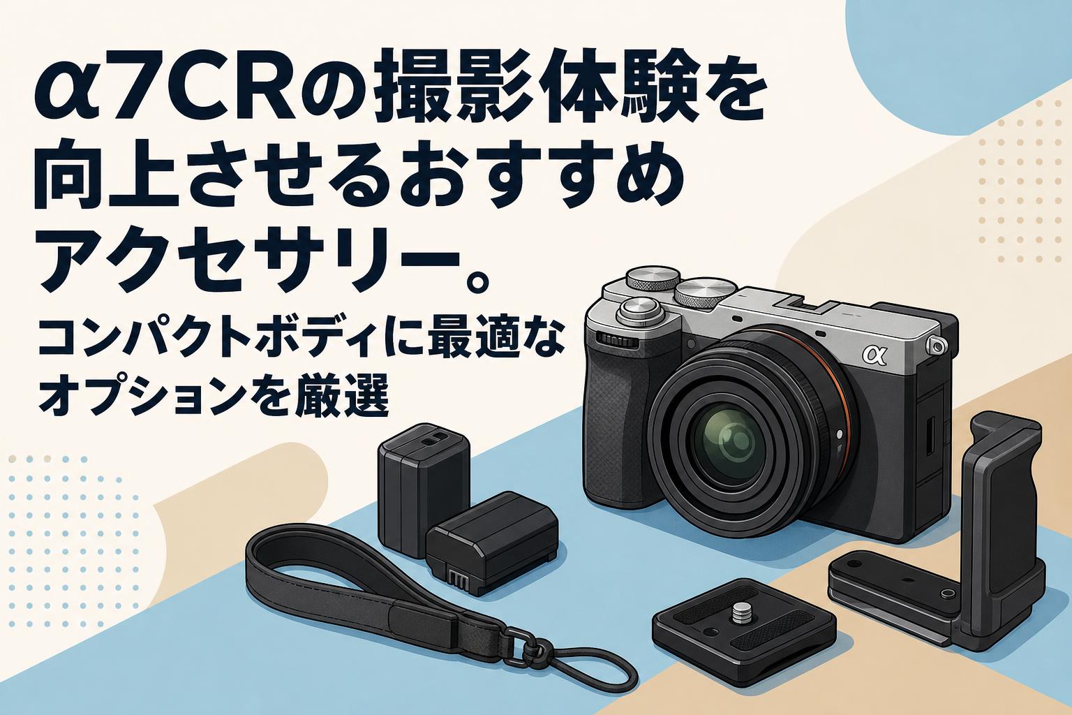 α7CRの撮影体験を向上させるおすすめアクセサリー。コンパクトボディに最適なオプションを厳選