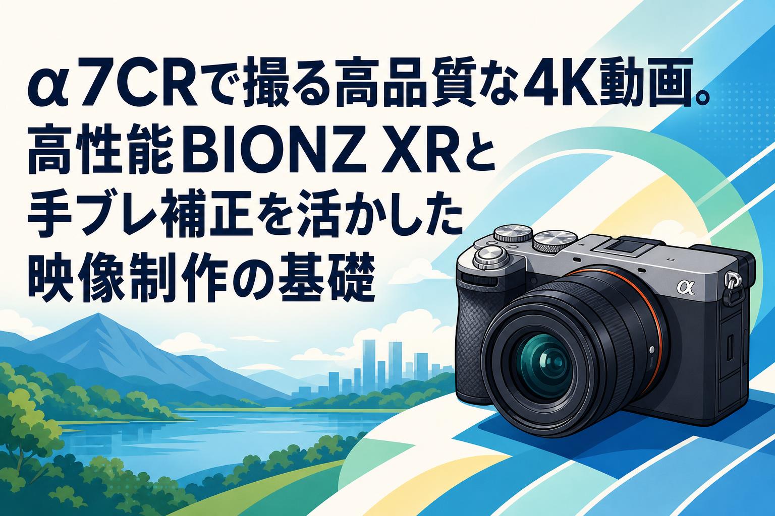 α7CRで撮る高品質な4K動画。高性能BIONZ XRと手ブレ補正を活かした映像制作の基礎